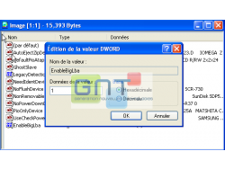 Modification de la valeur DWORD Modification de la valeur DWORD