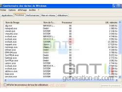 Accès au gestionnaire des tâches