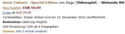 Sonic Colours Special Edition - Amazon