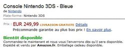 Amazon - prix Nintendo 3DS