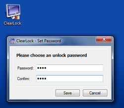 ClearLock screen