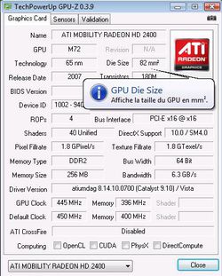 GPU-Z fran&ccedil;ais