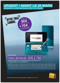 Offres FNAC 3DS