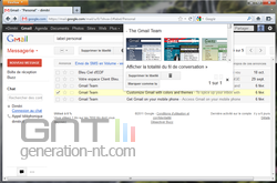 Gmail aper&ccedil;u messages 3