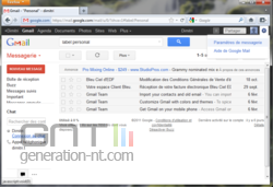 Gmail aper&ccedil;u messages 1