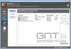 CCleaner 2.22 d&eacute;sinstallation