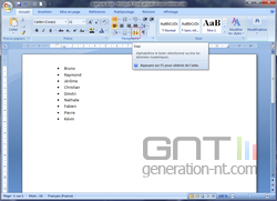 Word tri liste mots 1