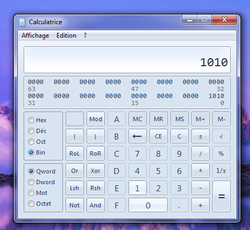 Calculatrice conversion bases 2