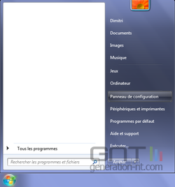 Disque restauration syst&egrave;me Windows 7 1