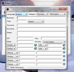 Address Office screen