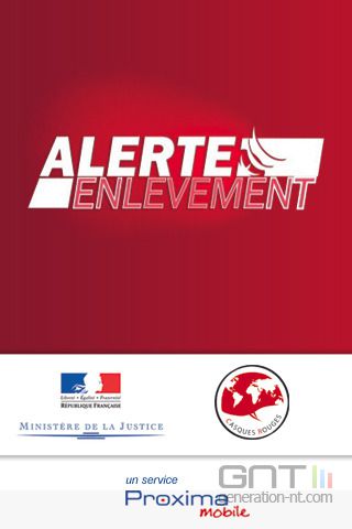 Application Alerte enlèvement sur iPhone
