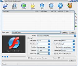 Allok Video to FLV Converter screen