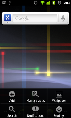 Android Gingerbread Home