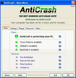 AntiCrash screen 1