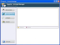 Argente Uninstall Manager screen 1