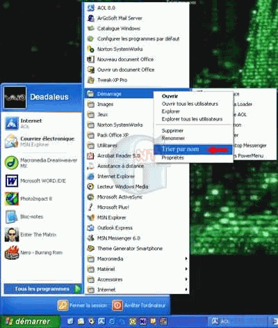 Article n° 103 - Rangez automatiquement votre menu D&eacute;marrer - 2