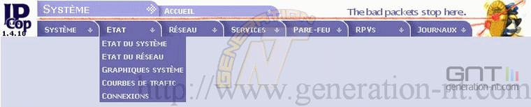 Article n° 105 - Firewall IPCop : interface web d'administration - IPCop2 - Menu Etat