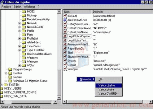Article n° 128 - Activer le logon automatique sous Windows NT4 - 2