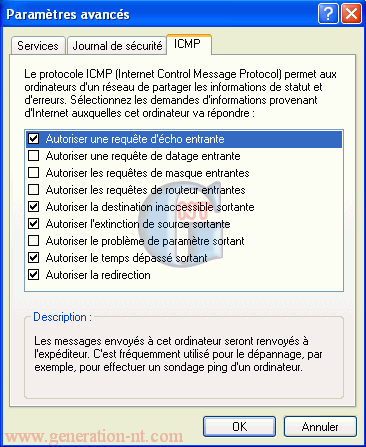 Article n° 14 - Le firewall de Windows XP. - icmp firewall