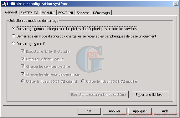 Article n° 151 - Disposer de l'utilitaire de configuration syst&egrave;me - 4