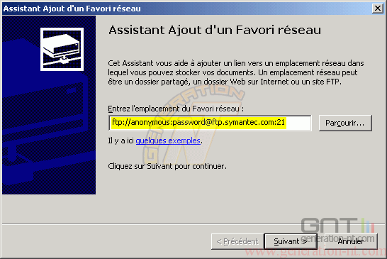 Article n° 170 - Cr&eacute;er un raccourci FTP - 3