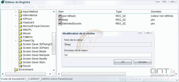 Article n° 206 - Désactiver les bips du système - speaker off regedit