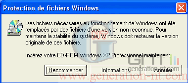 Article n° 30 - V&eacute;rifiez que tous les fichiers syst&egrave;mes prot&eacute;g&eacute;s par Windows sont intacts (Win 2000 / XP) - 2
