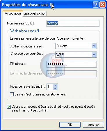 Article n° 40 - Connecter un portable en wifi sur réseau avec ICS. - capture3