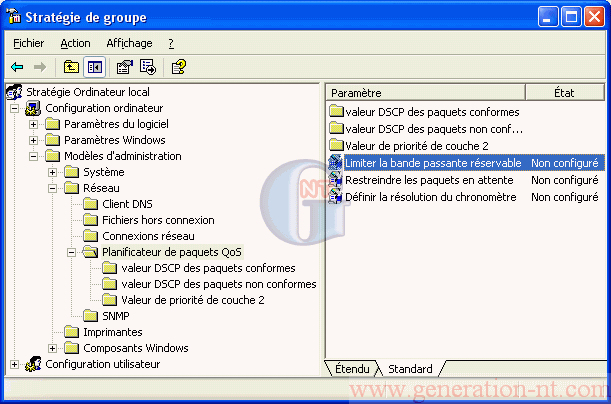 Article n° 41 - Utilisez 100 % de la bande passante r&eacute;seau sous Windows XP Pro - 1