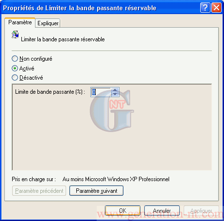 Article n° 41 - Utilisez 100 % de la bande passante r&eacute;seau sous Windows XP Pro - 2