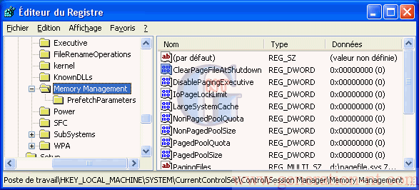 Article n° 42 - Vider le contenu du fichier d'&eacute;change en quittant Windows (Win NT / 2000 / XP) - 1