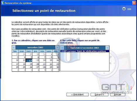 Article n° 47 - La restauration système de Windows XP - 3