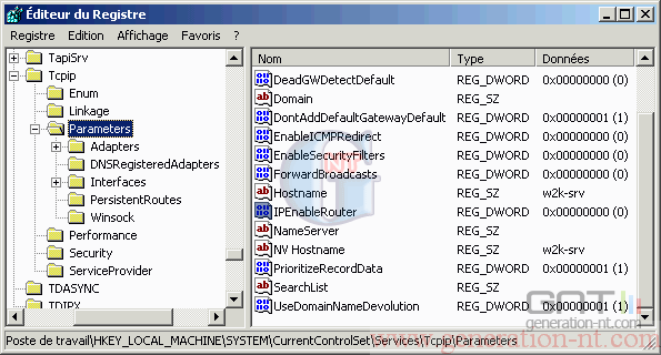 Article n° 49 - Comment activer le routage IP sous Windows 2000 / XP - 1