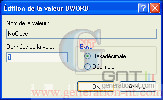Article n° 51 - D&eacute;sactiver le bouton Arr&ecirc;ter du menu D&eacute;marrer (Win 2000 / XP) - 4