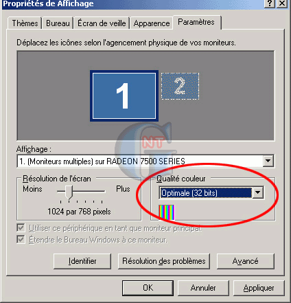 Article n° 51 - Paramétrage d'une carte vidéo ATI avec sortie TV - 03 - configuration ati