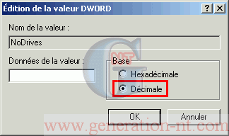 Article n° 53 - Cacher un lecteur du poste de travail (NT4 / 2000 / XP) - 2