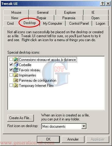 Article n° 54 - Installation et description de Tweak UI - 2