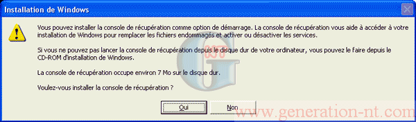 Article n° 70 - Installez la console de r&eacute;cup&eacute;ration (2000/XP) - 1