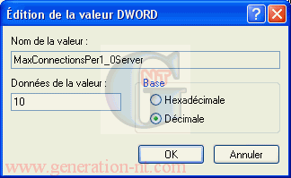 Article n° 73 - Augmentez le nombre de connexions possibles avec Internet Explorer 6 (NT/2000/XP) - 2