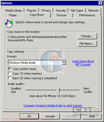 Article n° 74 - Activez le codage MP3 sous Windows Media Player 8/9/10 (2000/XP) - 2