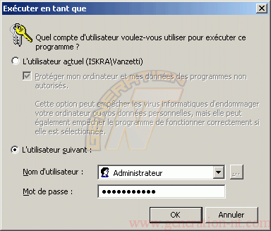 Article n° 77 - Exécuter un programme avec droits administrateur - exec_mdp