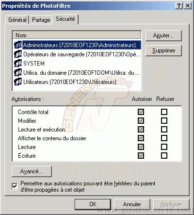 Article n° 77 - Exécuter un programme avec droits administrateur - secu_ntfs1