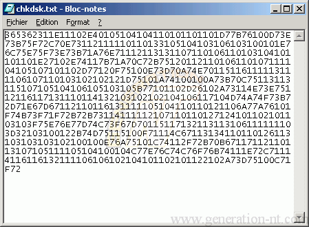 Article n° 77 - Exécution en tant qu?administrateur d?un programme - chkdsk.txt