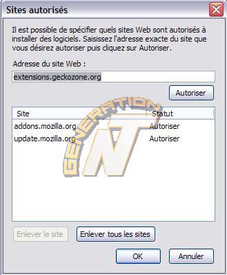 Article n° 88 - FireFox & ses extensions - autorisation