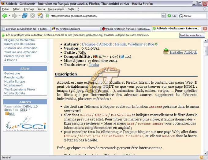 Article n° 88 - FireFox & ses extensions - installation_ext_1_3