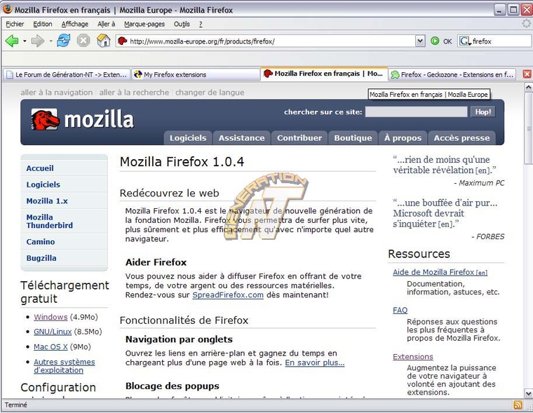 Article n° 88 - FireFox & ses extensions - nav_onglet