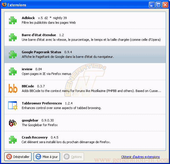 Article n° 88 - Les meilleures extensions pour Firefox - Liste des extensions installees
