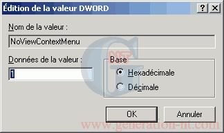 Article n° 89 - D&eacute;sactiver le clic droit sur le Bureau (NT4 / 2000 / XP) - 2