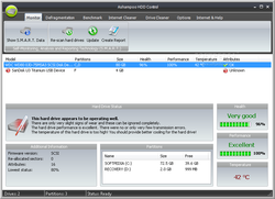Ashampoo HDD Control screen 1