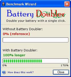 Battery Doubler screen 2